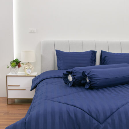 ชุดผ้าปู ผ้าห่มนวม(สีน้ำเงิน)